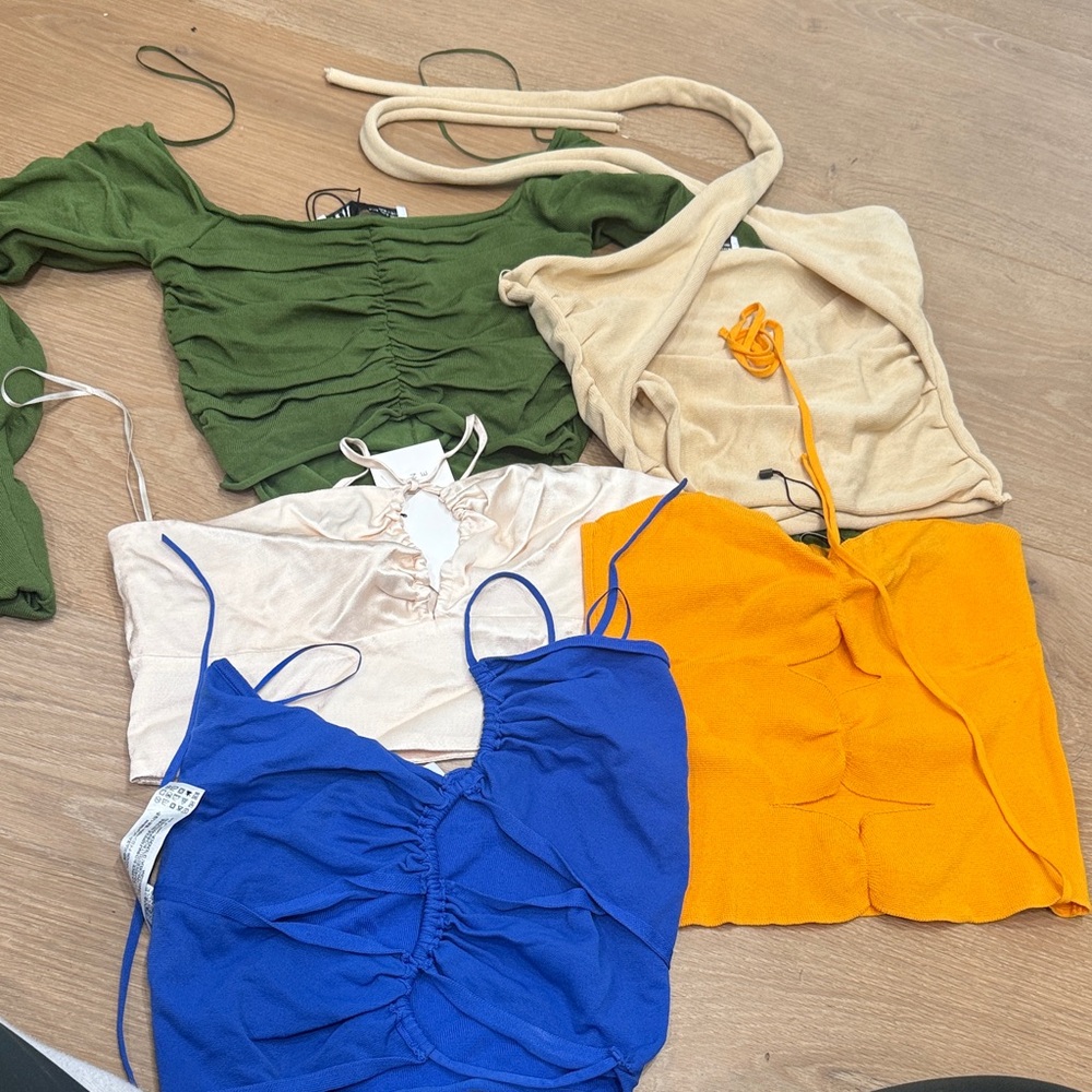 Zara summer crop top bundle size s